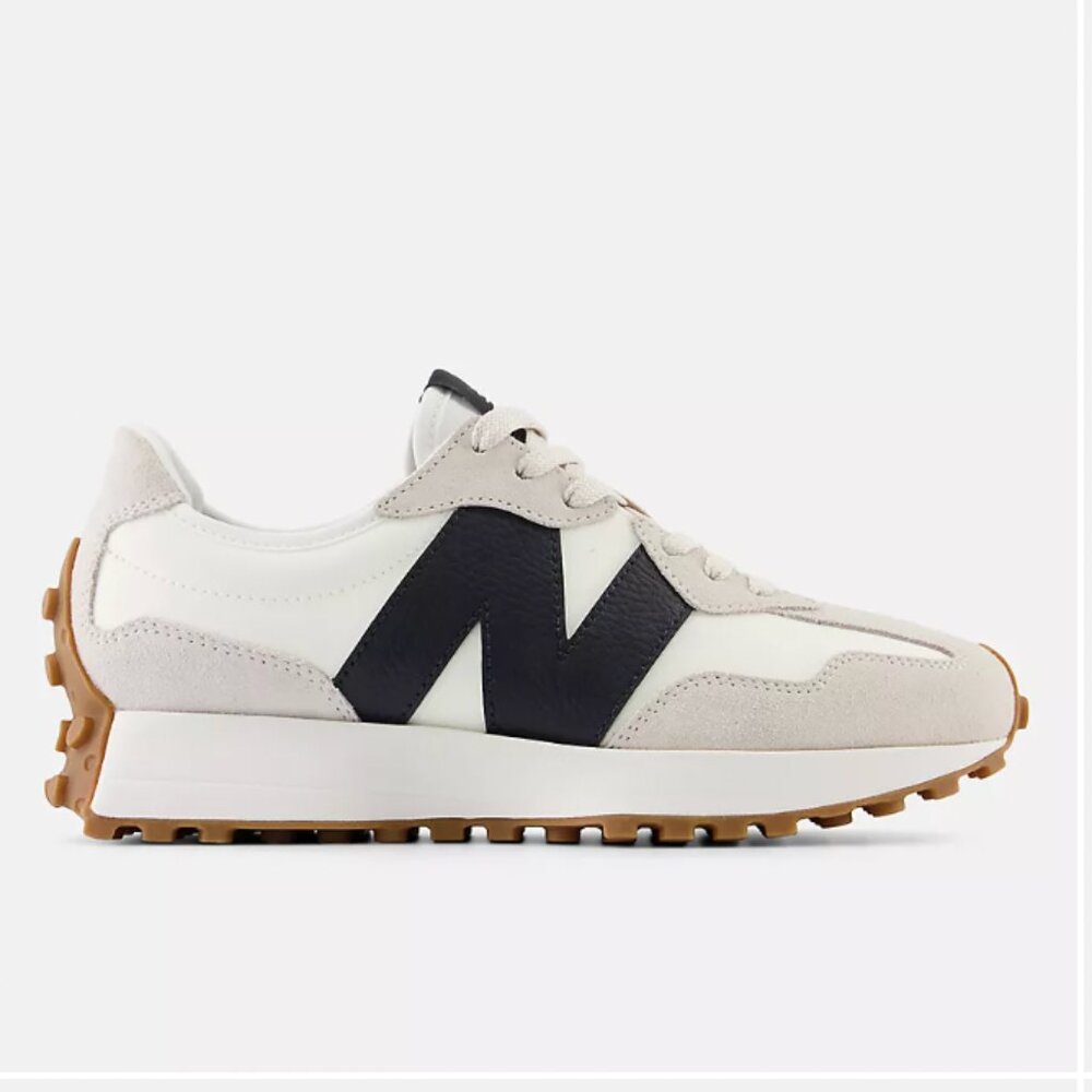New Balance Cream and Black Athletic Shoes